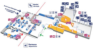Mapa do terminal e aeroporto Roma Ciampino / Giovan B. Pastine (CIA)