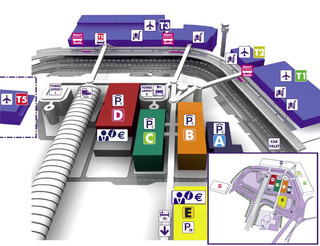 Mapa do terminal e aeroporto Leonardo da Vinci Fiumicino (FCO)