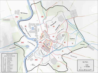 Mapa da cidade de Roma antiga